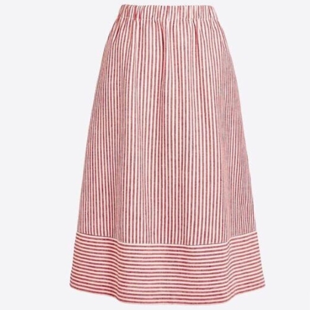 J crew stripped skirt with pockets
